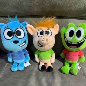 Hobby Kids Plush Pack. Hobby Frog, Hobby Bear and Hobby Pig. Like new.